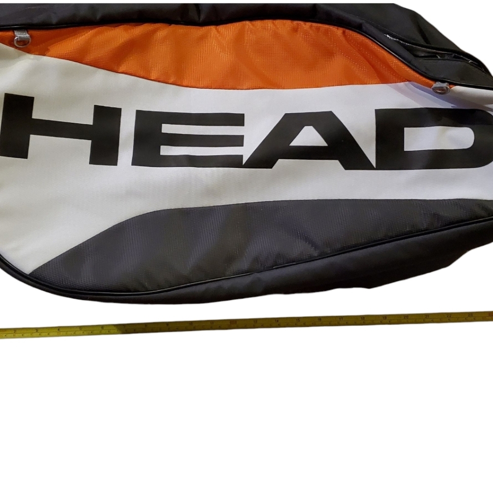 HEAD Tennis Duffel Large Bag Team Climate Control Double Strap Orange White Gray - Picture 14 of 16